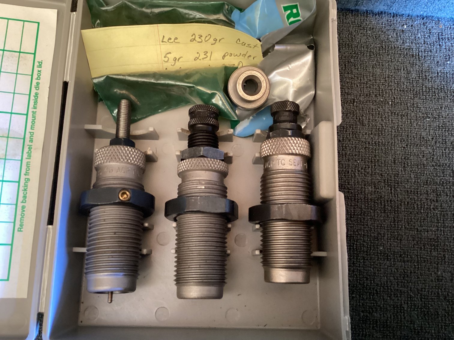 Image for RCBS 3-Die CARB TC  SET .45 ACP/AR/GAP