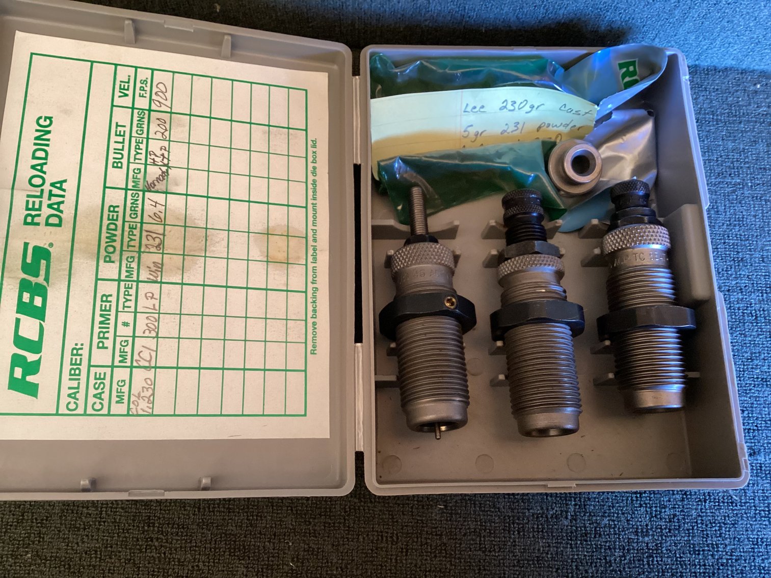 Image for RCBS 3-Die CARB TC  SET .45 ACP/AR/GAP