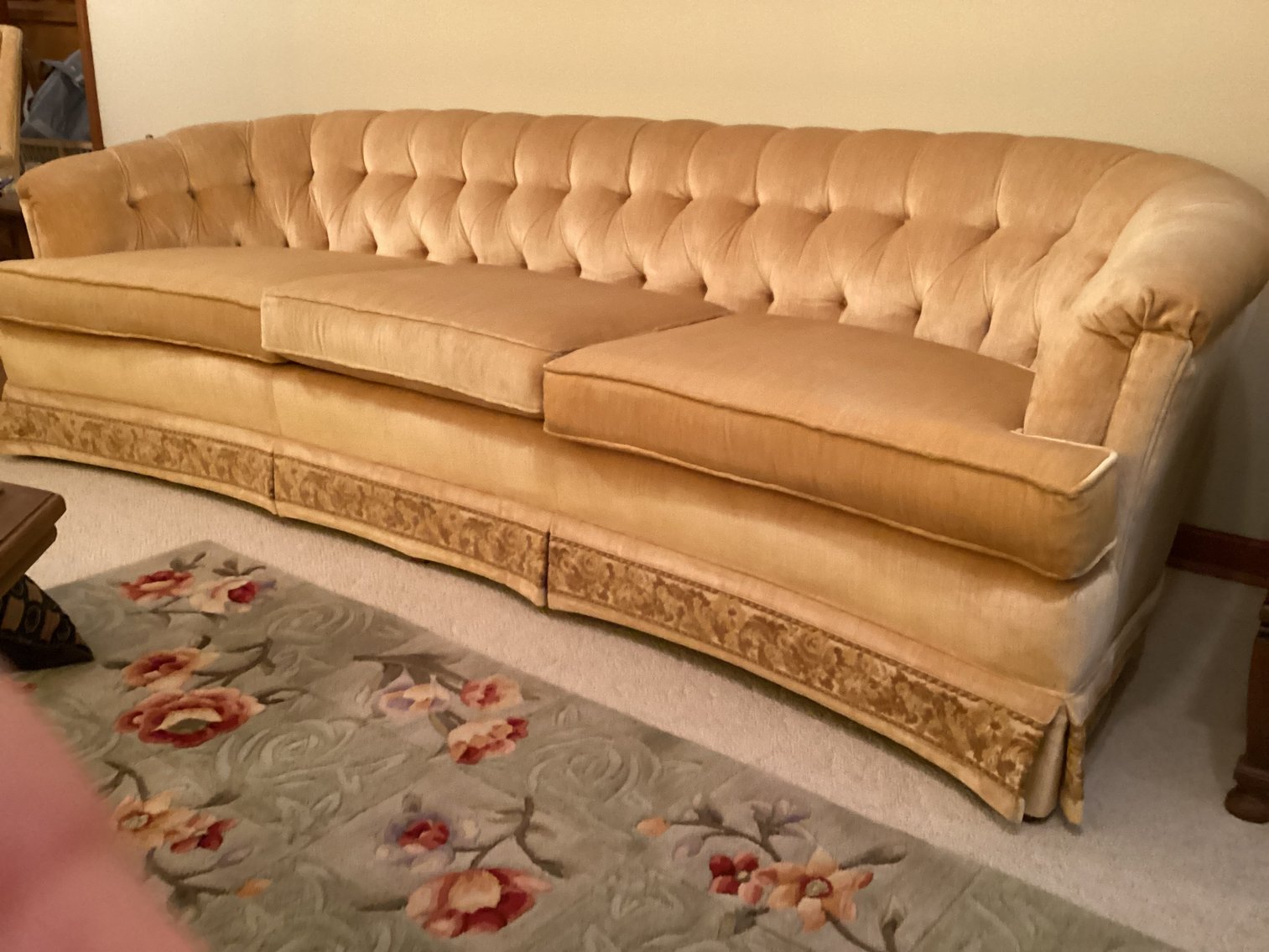 Image for Highland House MCM Gold Velvet Sofa and Chair