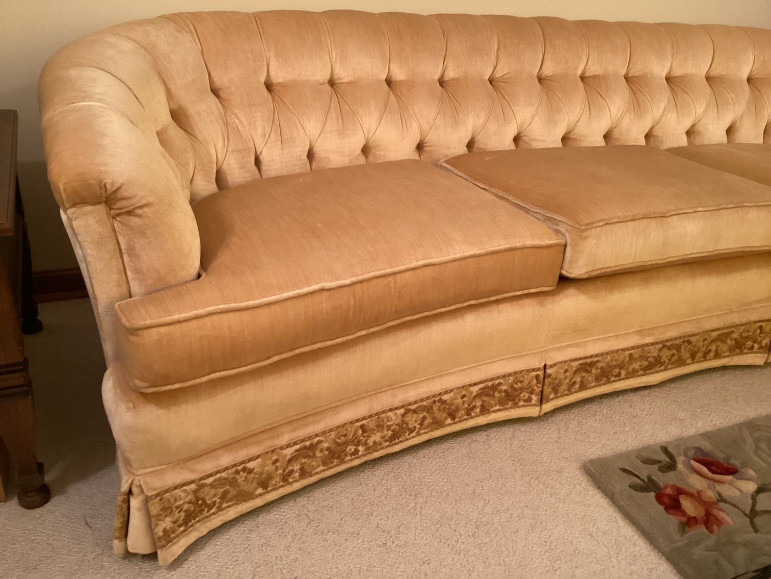 Image for Highland House MCM Gold Velvet Sofa and Chair