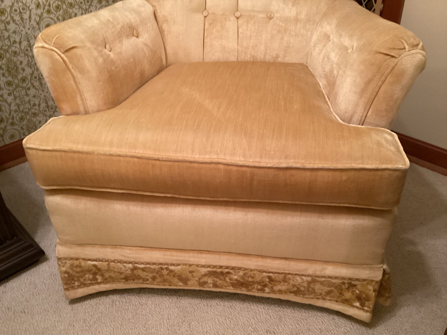 Image for Highland House MCM Gold Velvet Sofa and Chair