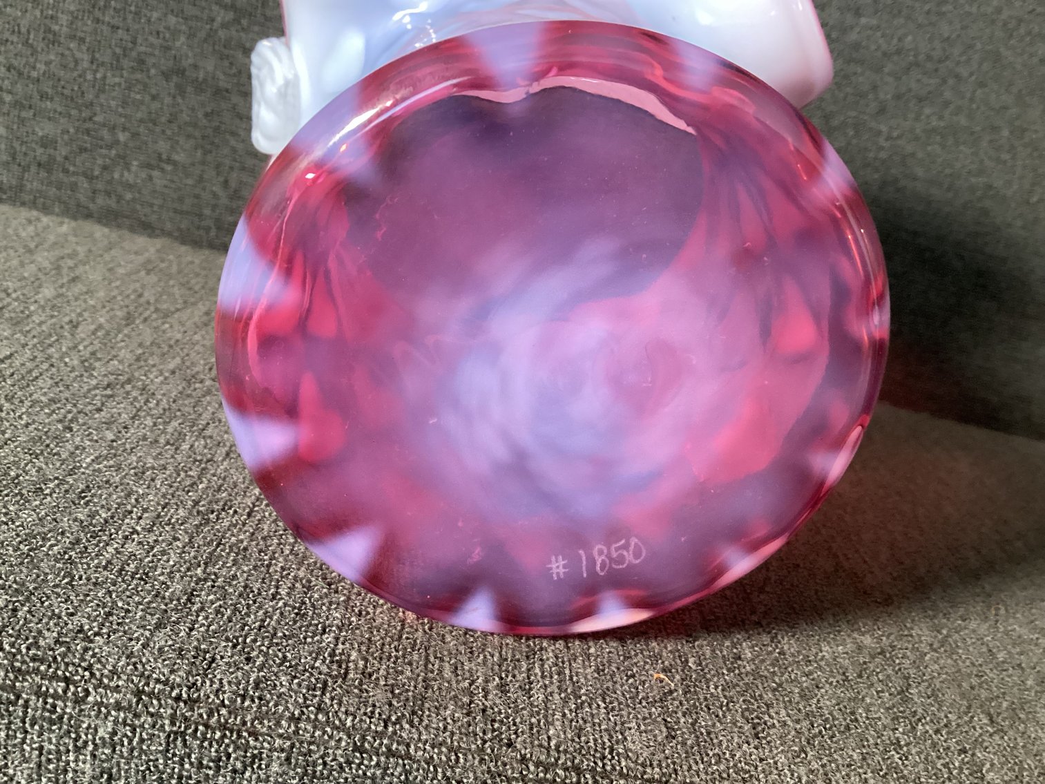 Image for Fenton Opalescent Heart Basket