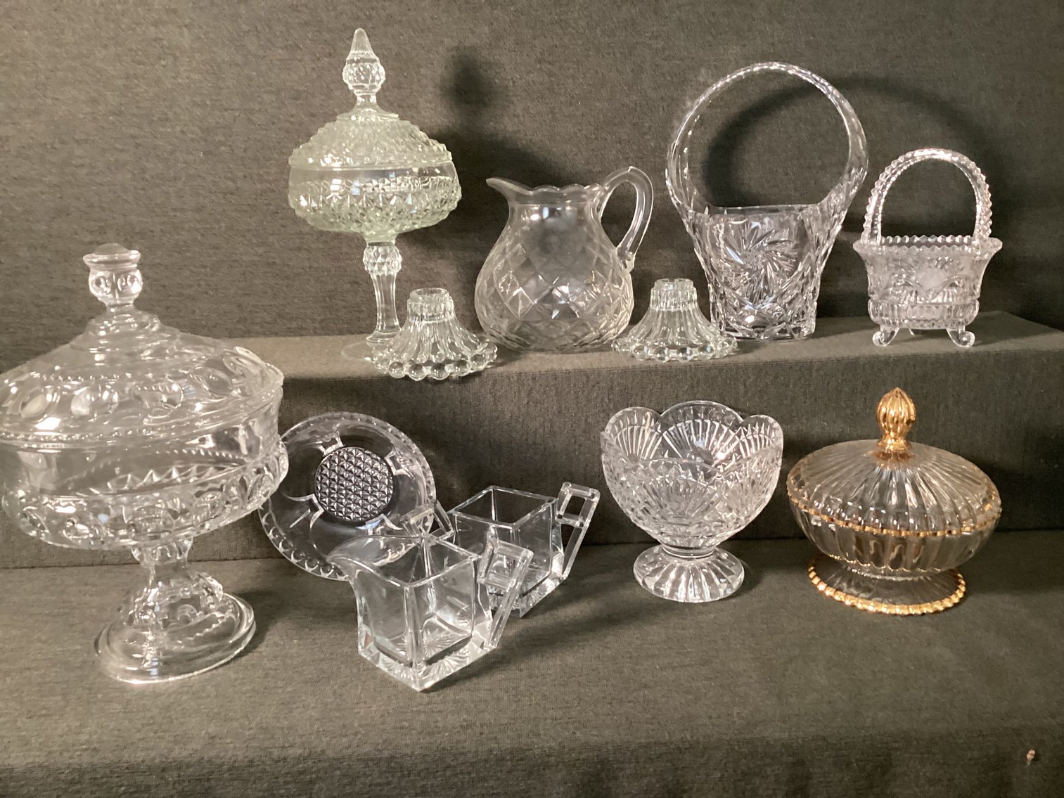 Image for Large Lot of Pressed Glass