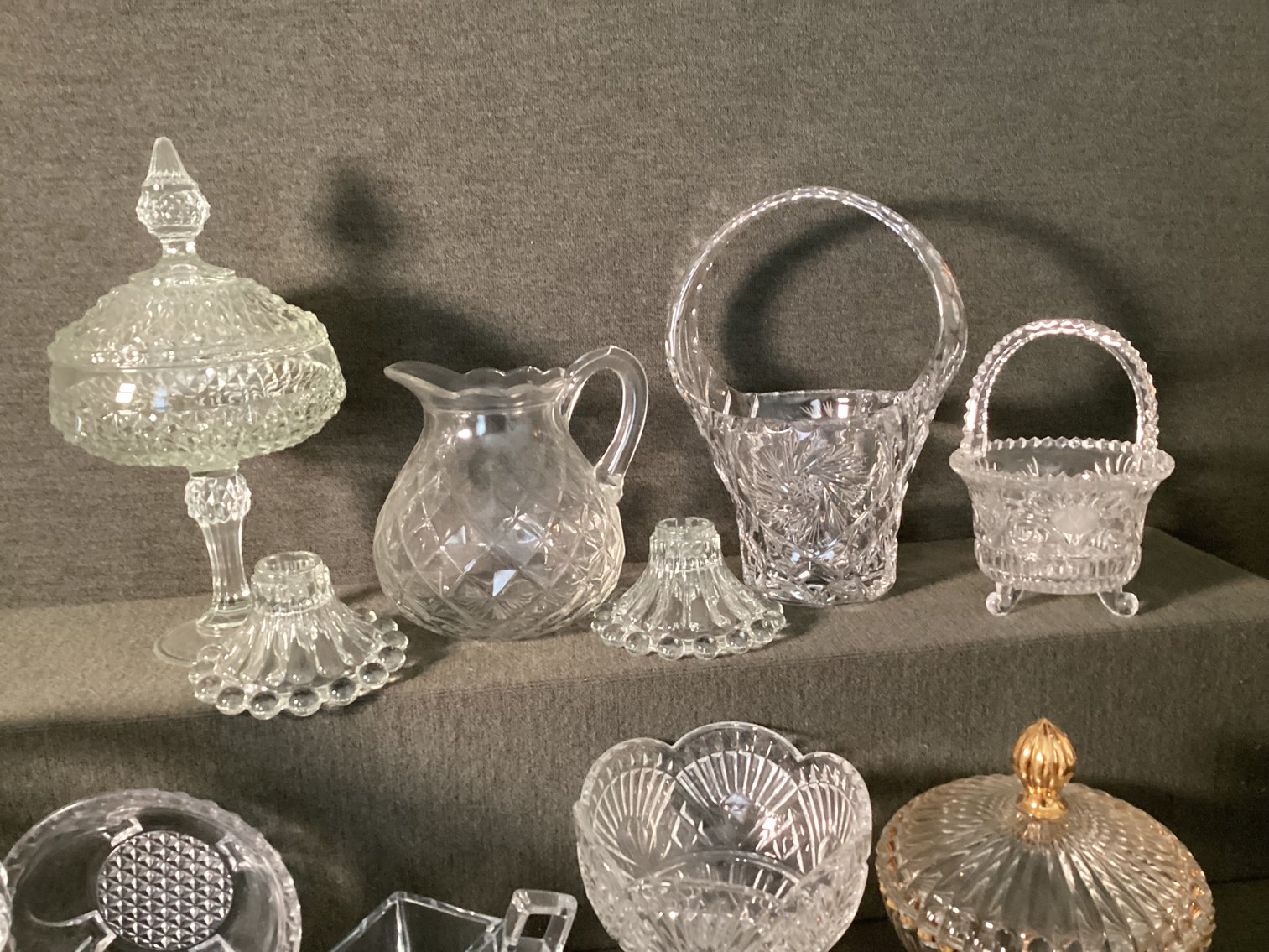 Image for Large Lot of Pressed Glass