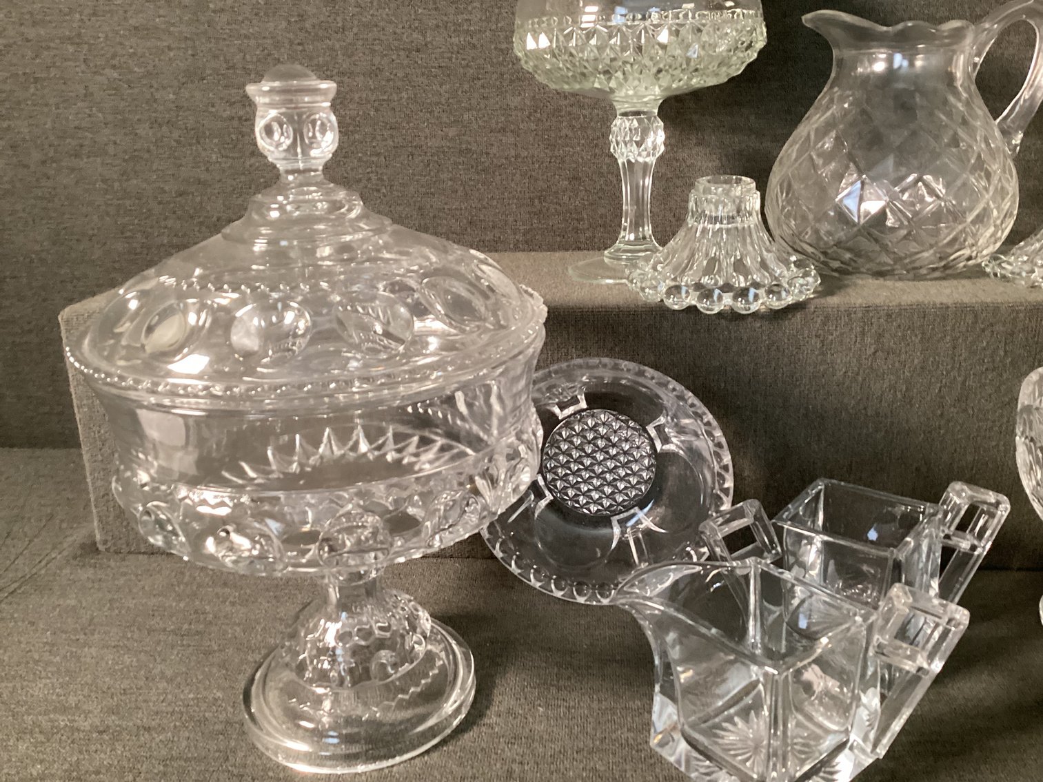 Image for Large Lot of Pressed Glass