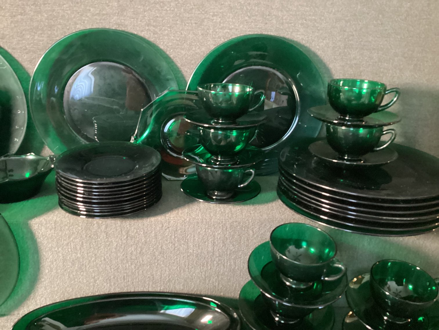 Image for Green Glass Dinnerware