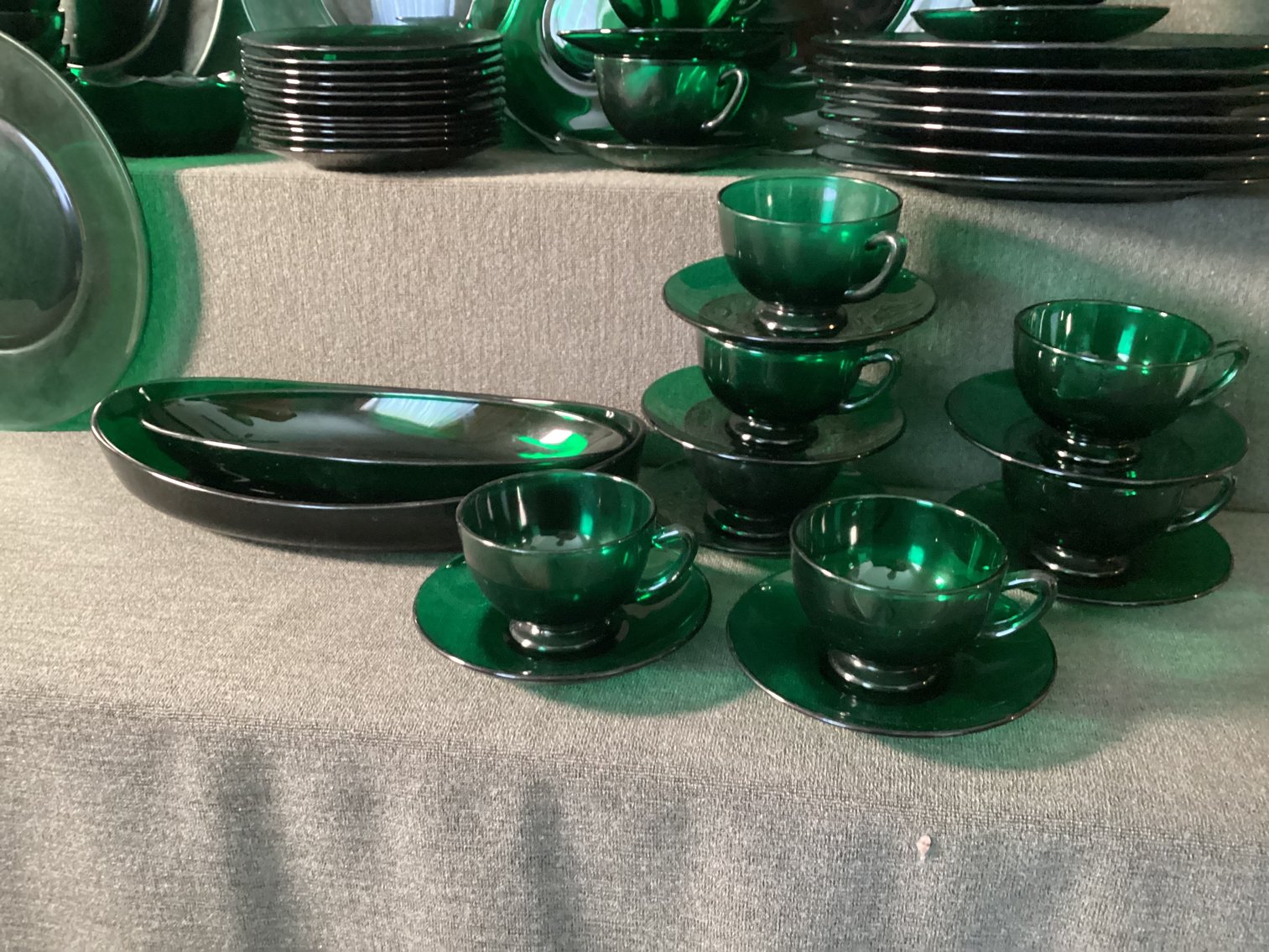 Image for Green Glass Dinnerware