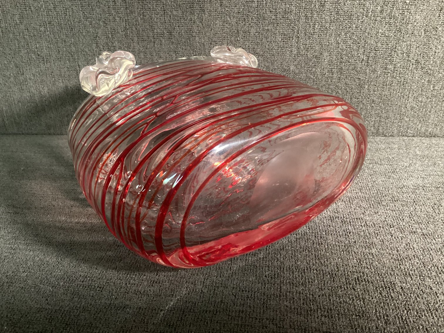 Image for Fiesta Pitcher, Threaded Glass Purse Vase & More