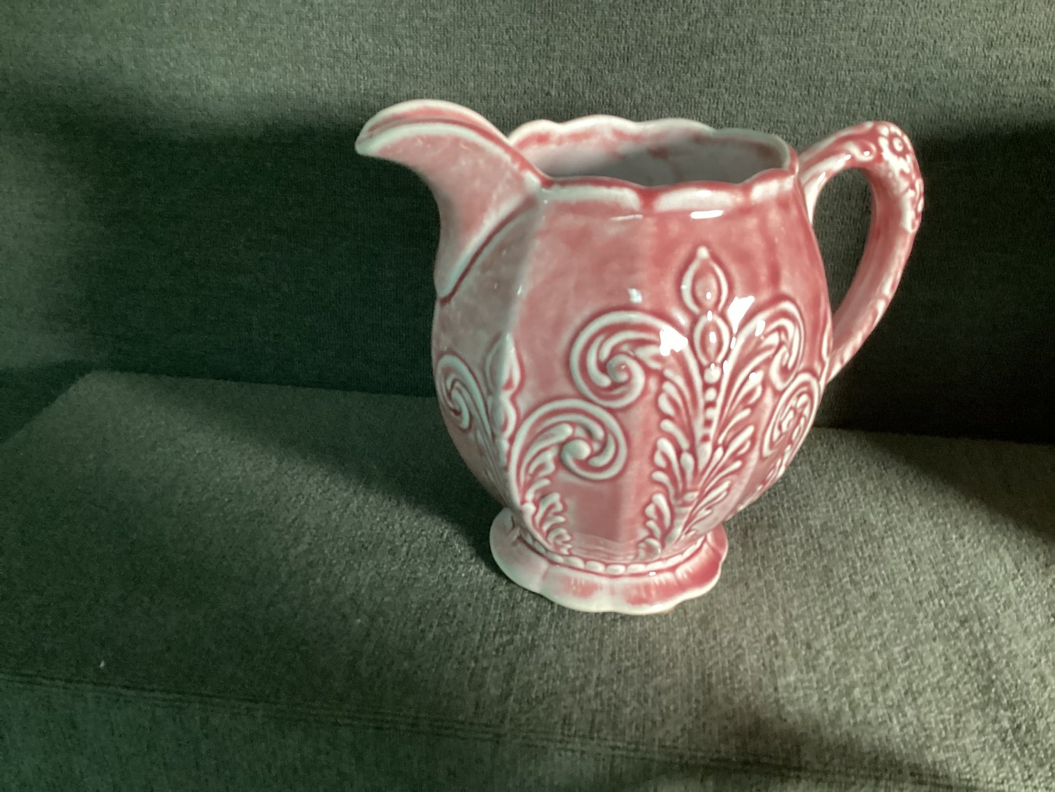 Image for Fiesta Pitcher, Threaded Glass Purse Vase & More