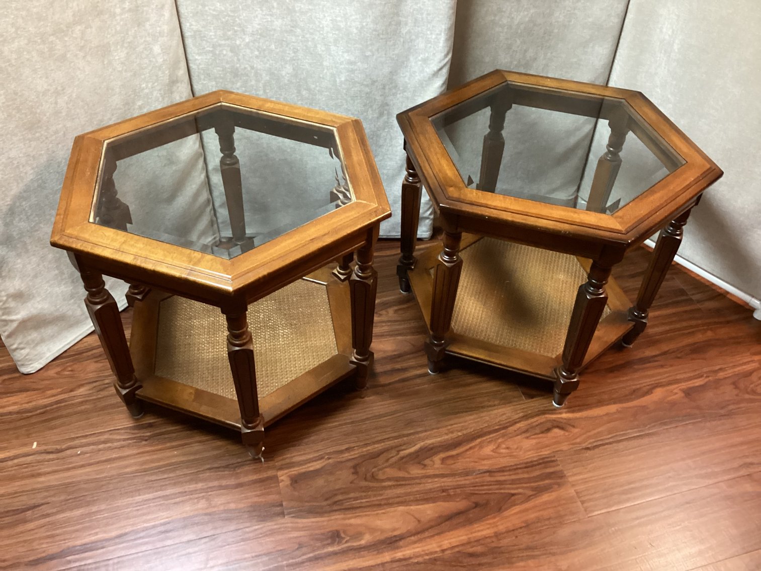 Image for Pair of Occasional Tables with Glass Top
