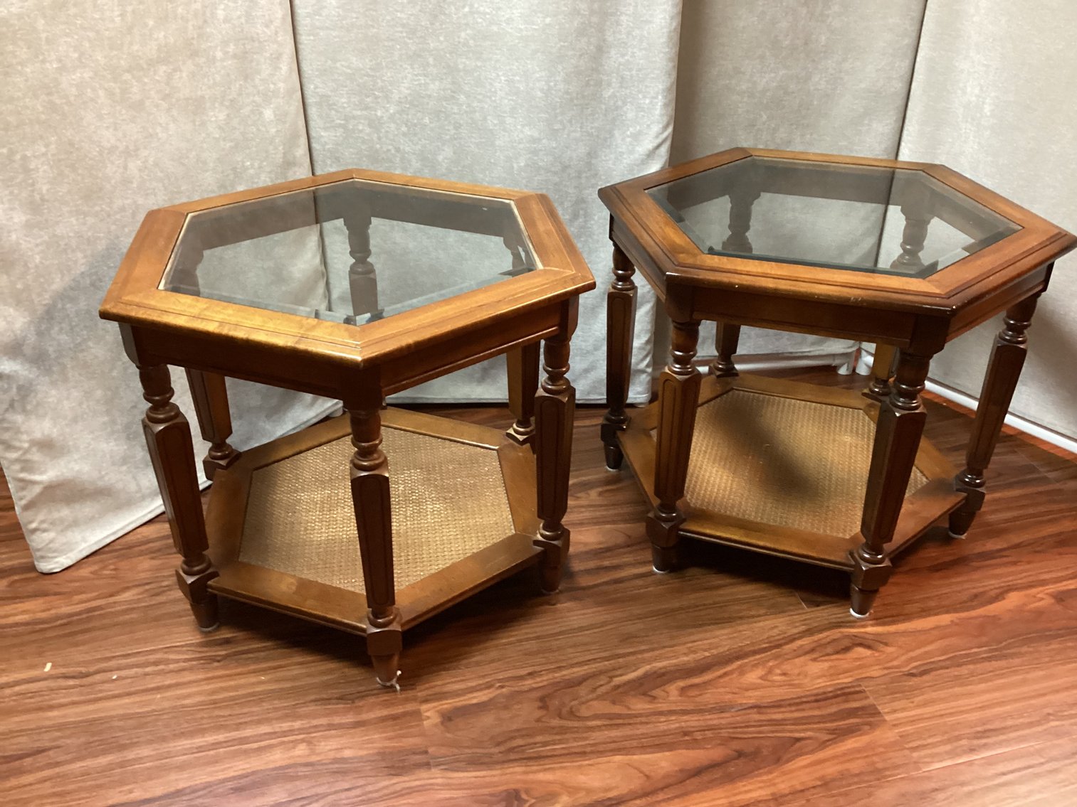 Image for Pair of Occasional Tables with Glass Top