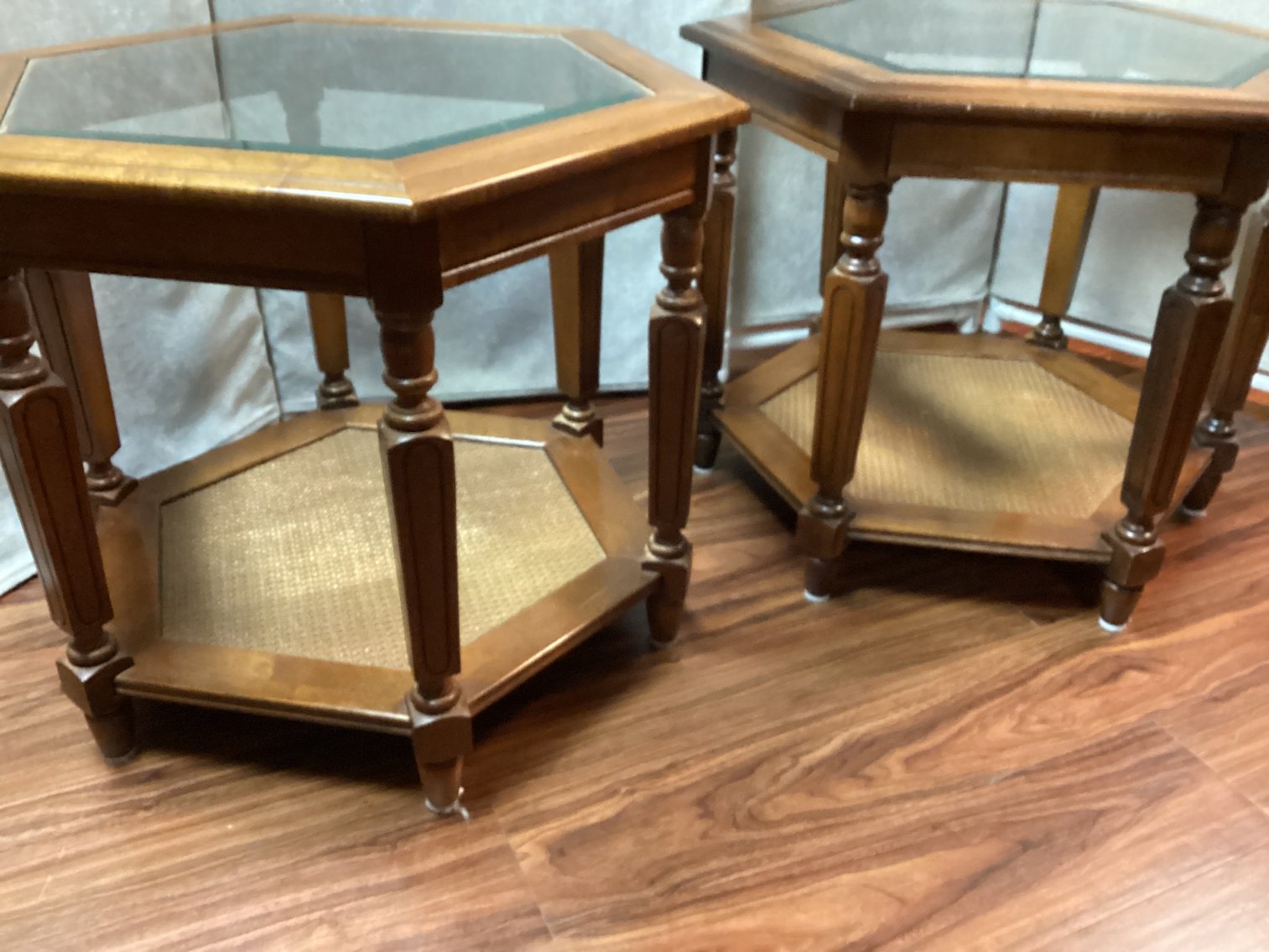 Image for Pair of Occasional Tables with Glass Top