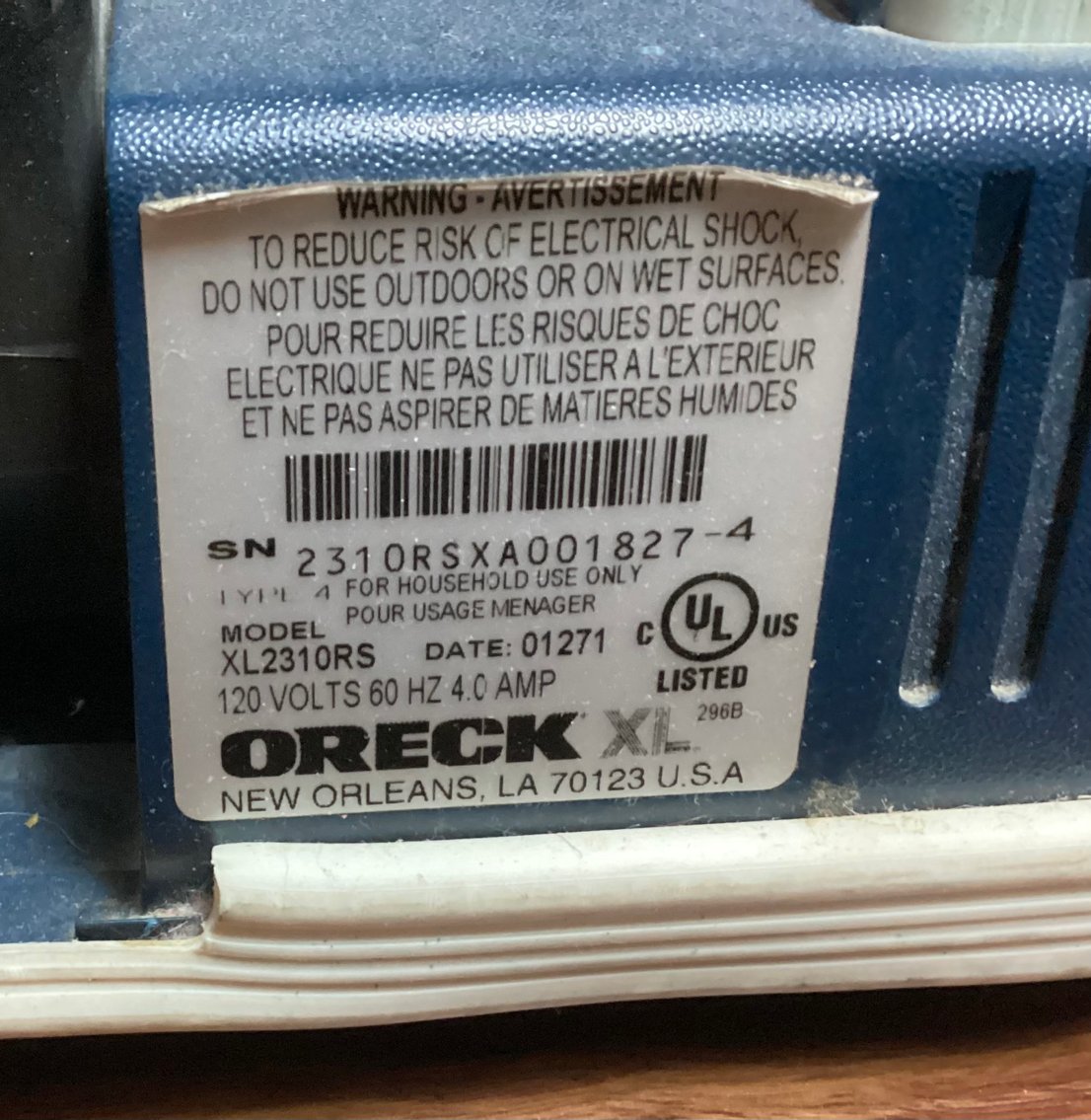 Image for Oreck XL Upright Vacuum Cleaner