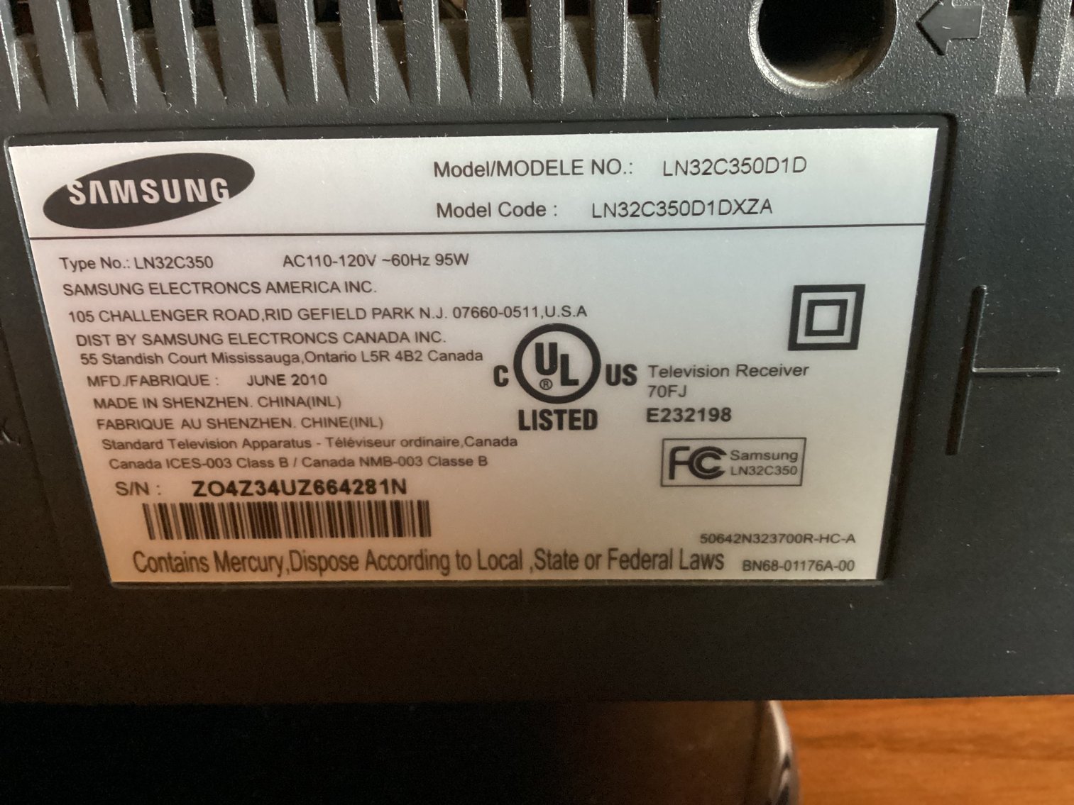 Image for Samsung Flat Screen TV