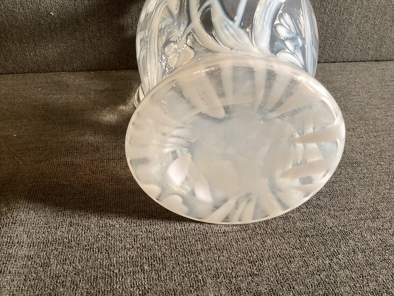 Image for White Opalescent Pitcher with Double Ruffle Edge
