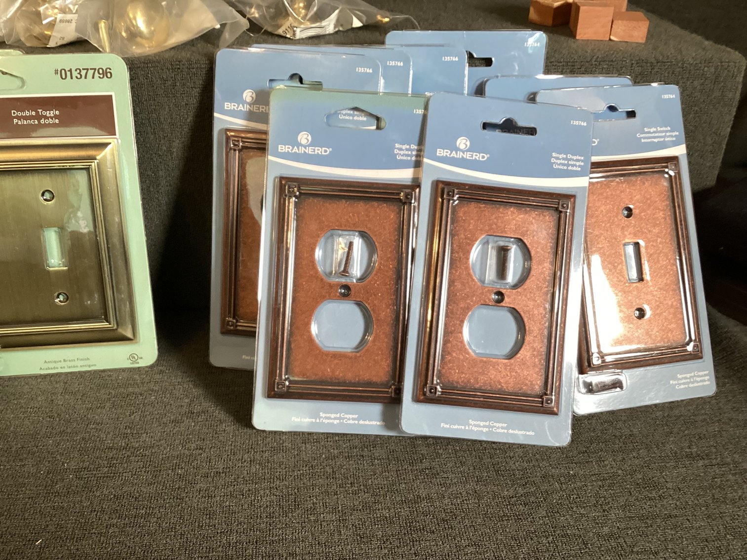 Image for Wall Plates and Brass door Pulls