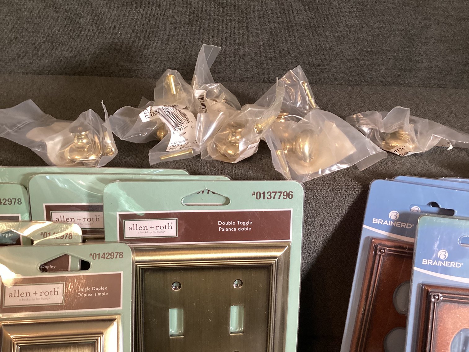 Image for Wall Plates and Brass door Pulls