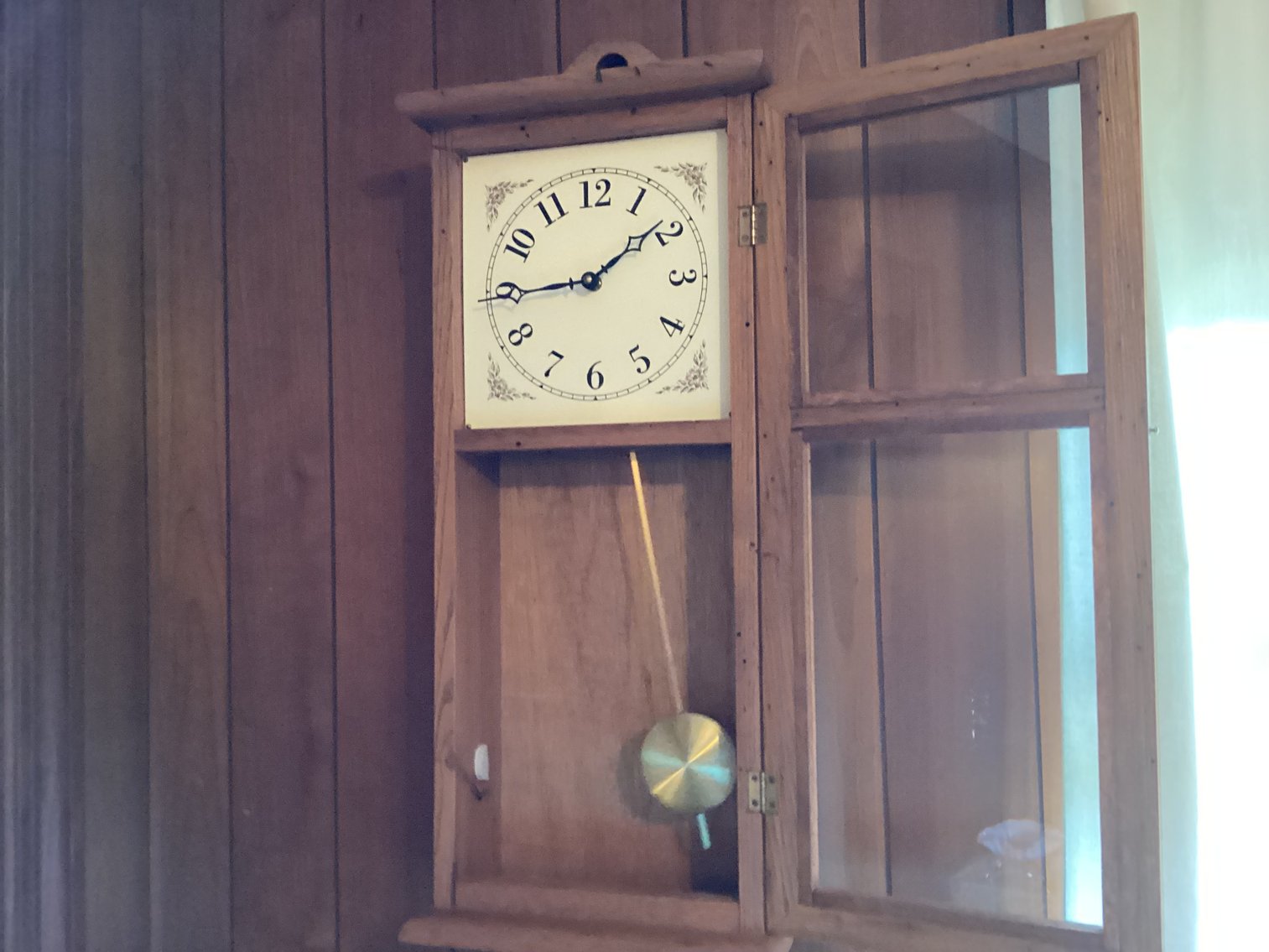 Image for Wall clock in Wormy Chestnut Frame