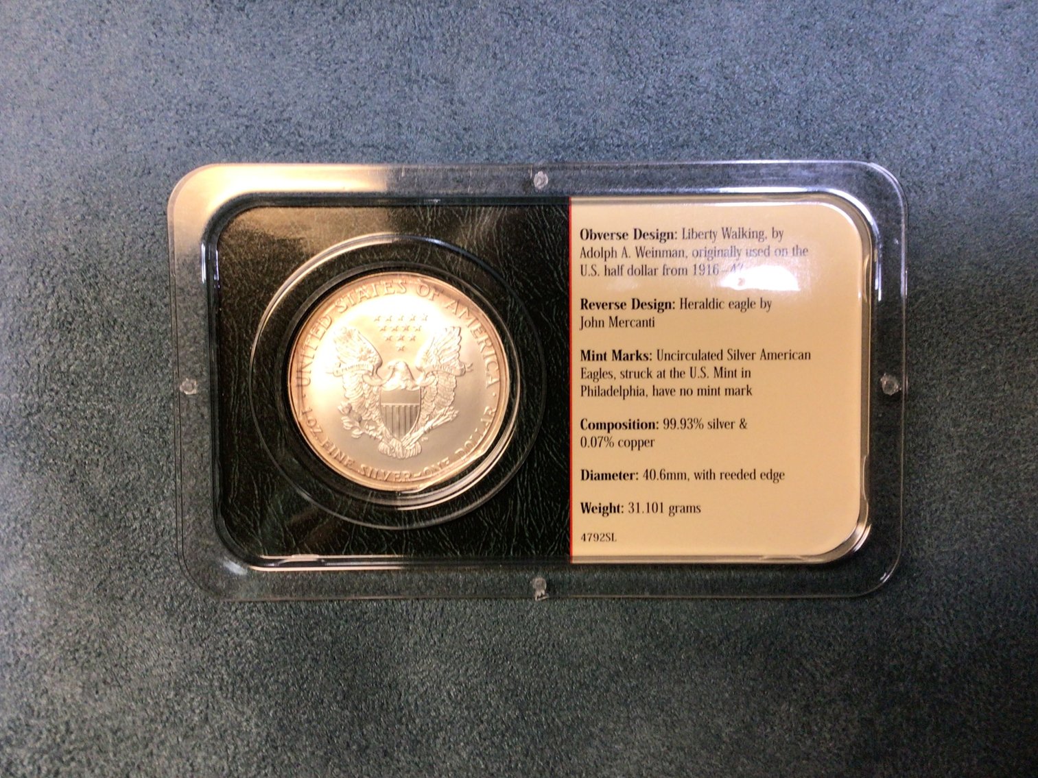 Image for Silver American Eagle 2001