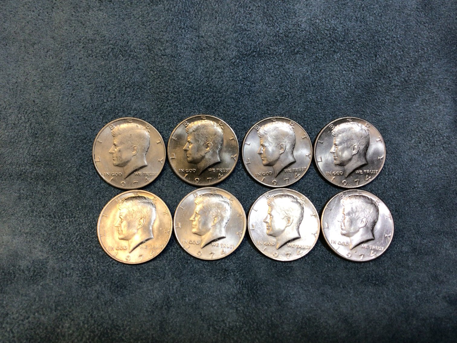 Image for Eight Kennedy Half Dollars, 1974