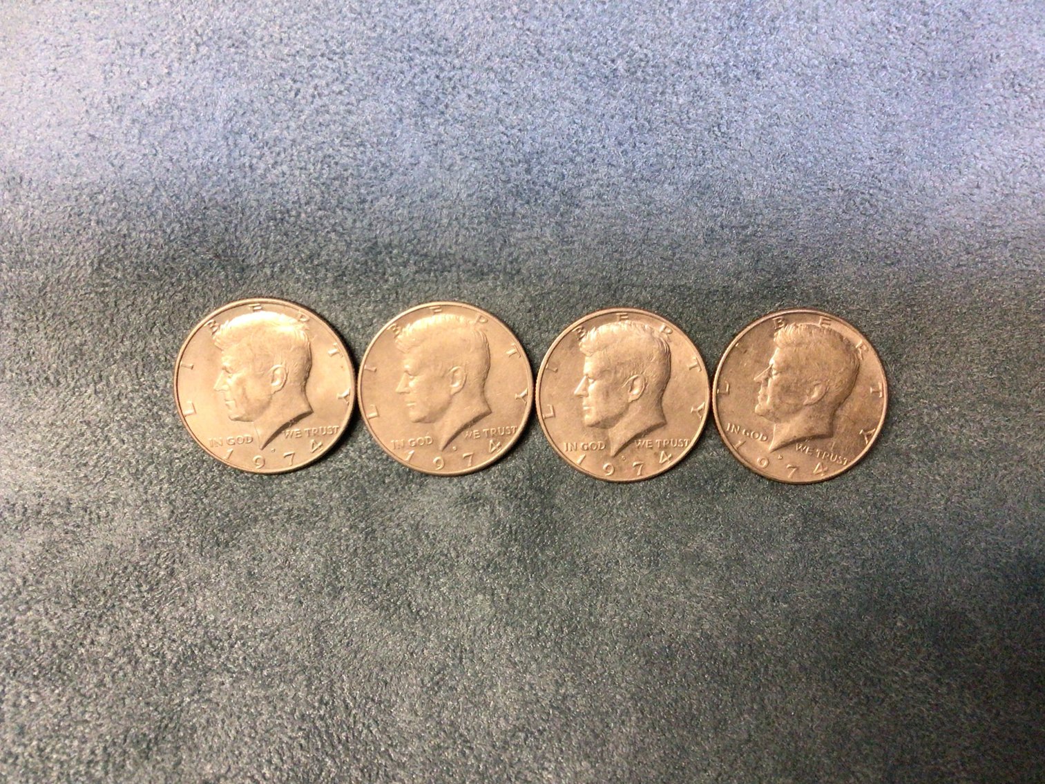 Image for Four Kennedy Half Dollars, 1974-D