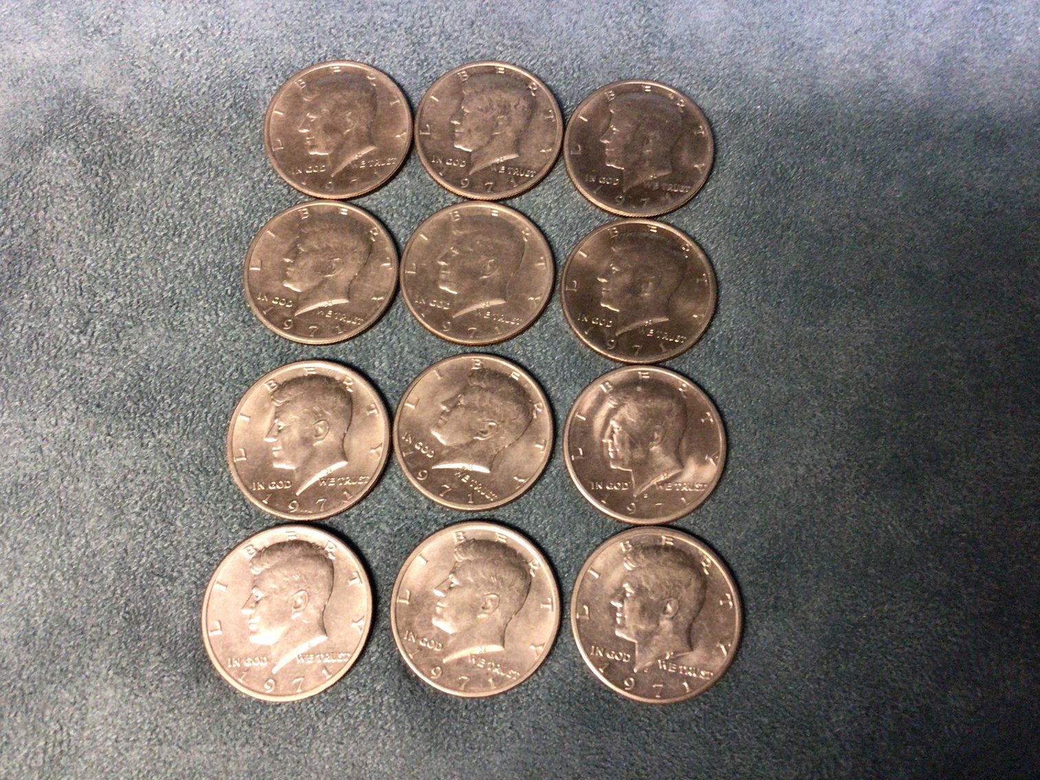 Image for Twelve Kennedy Half Dollars - all 1971