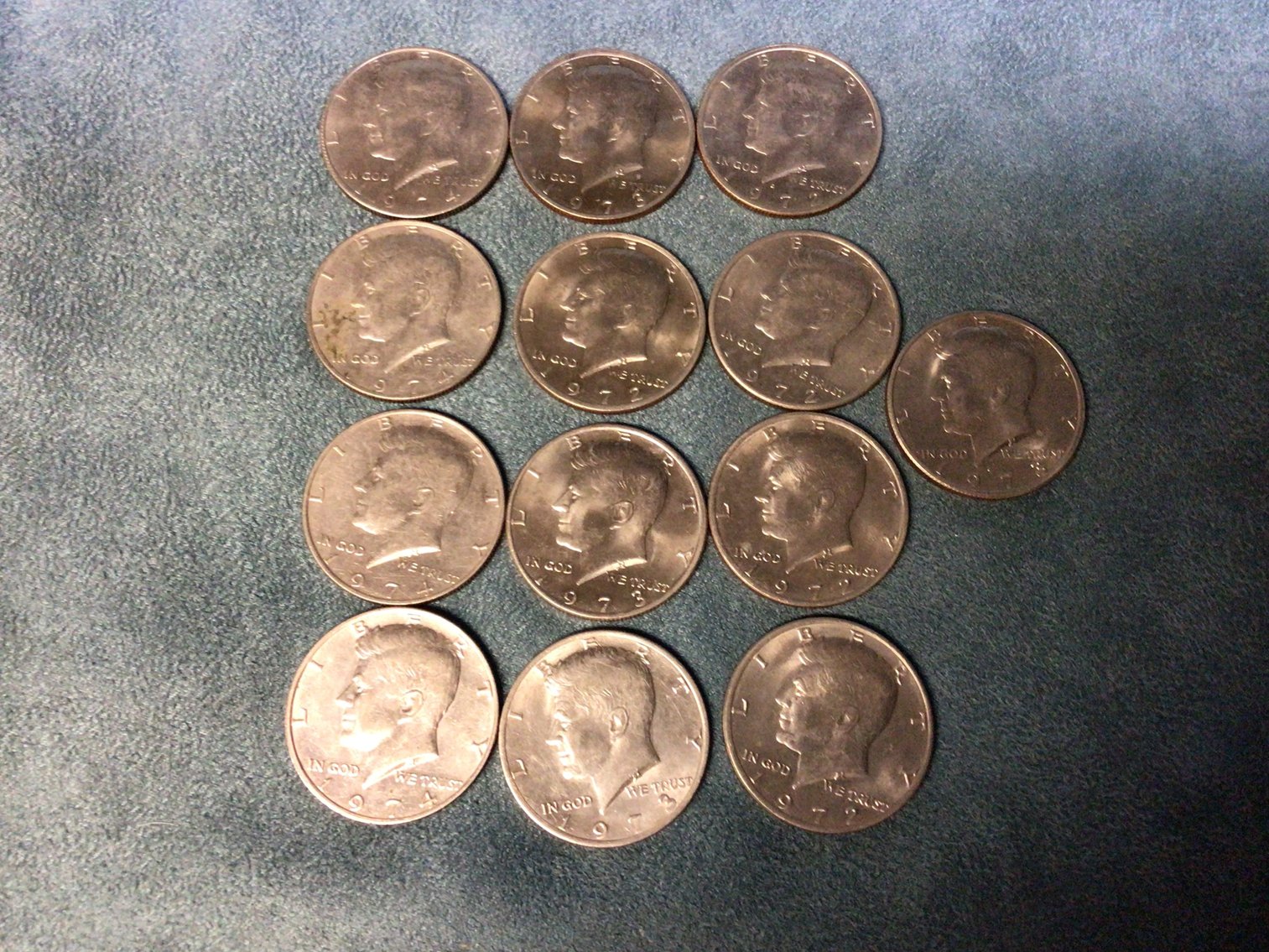 Image for Kennedy Half Dollars - All early 1970’s