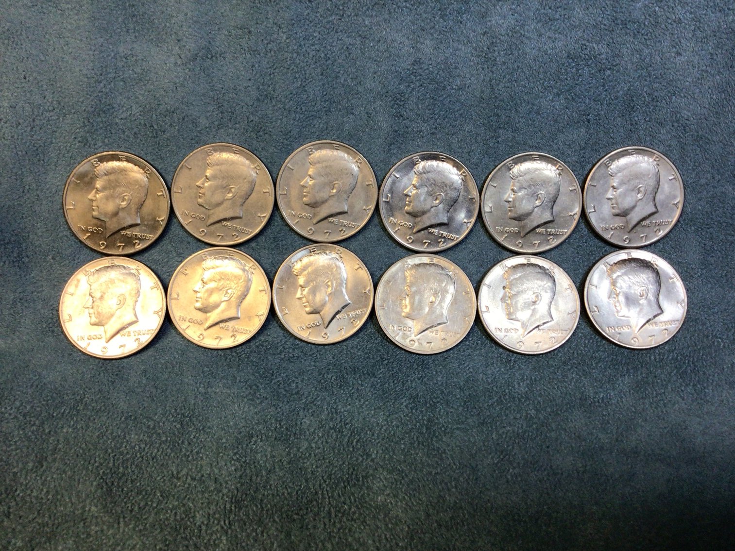 Image for 12 Kennedy Half Dollars - All 1972