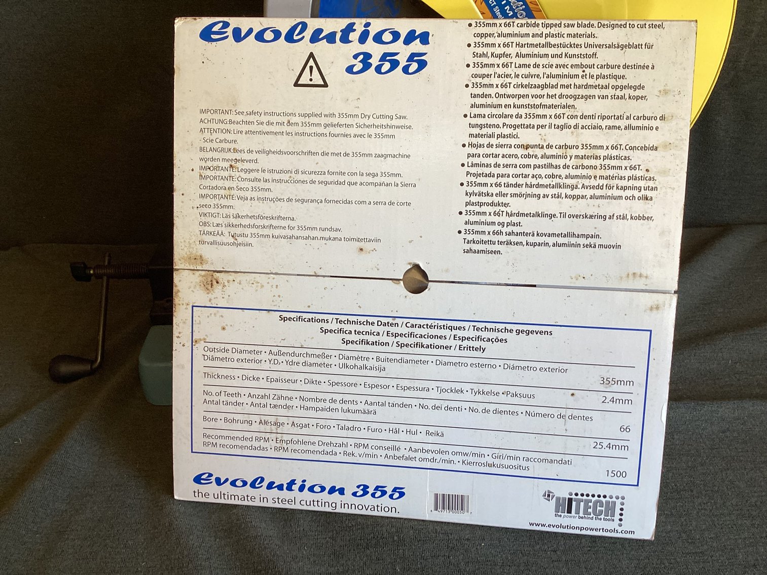 Image for Evolution 9314-T2 Steel Cutting Chop Saw