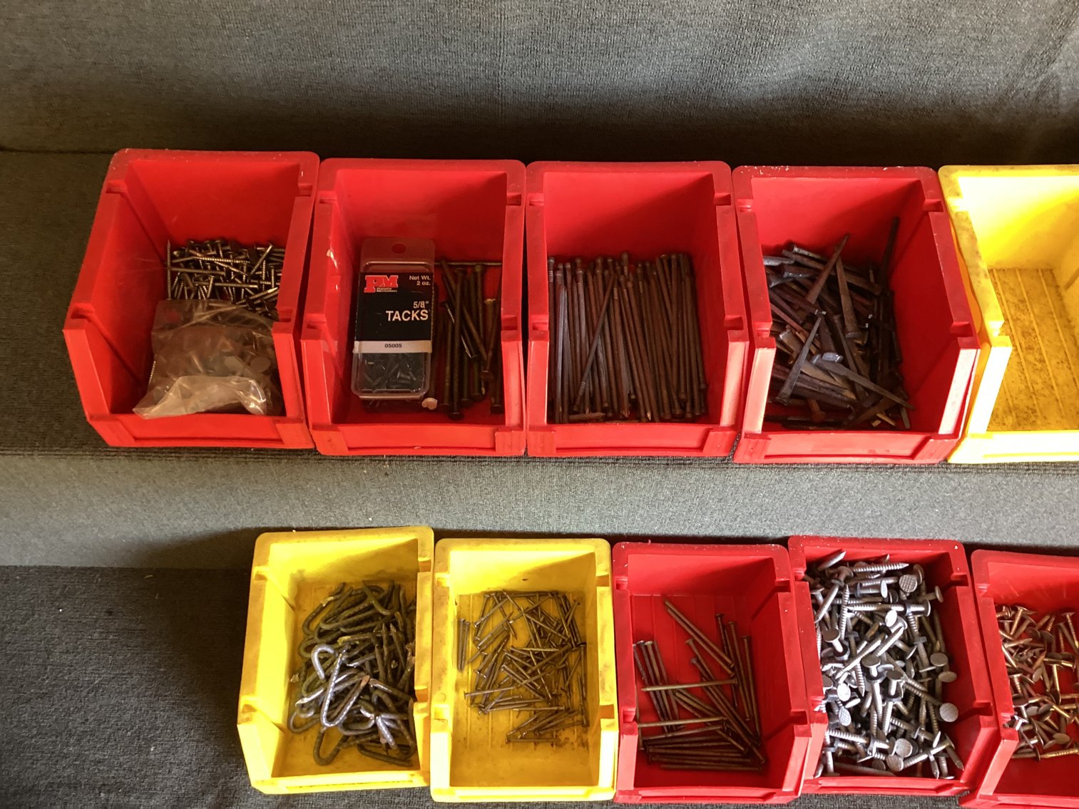 Image for Nails in Plastic Bins
