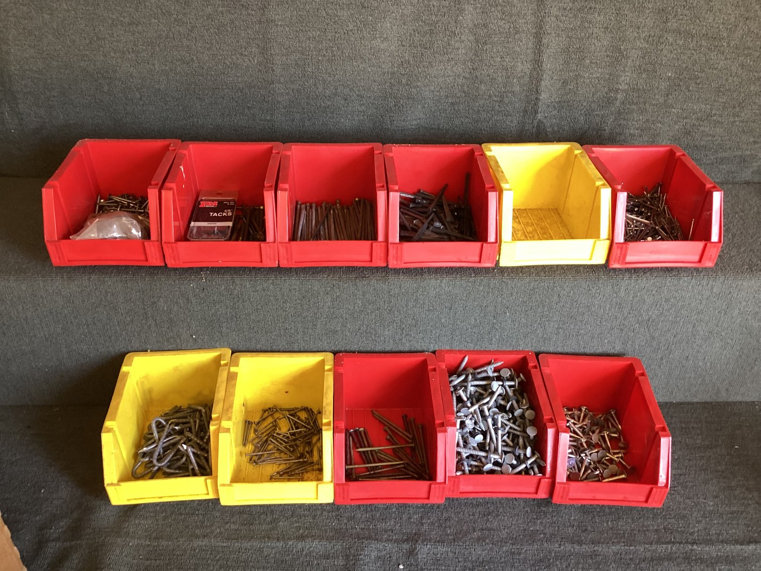 Image for Nails in Plastic Bins