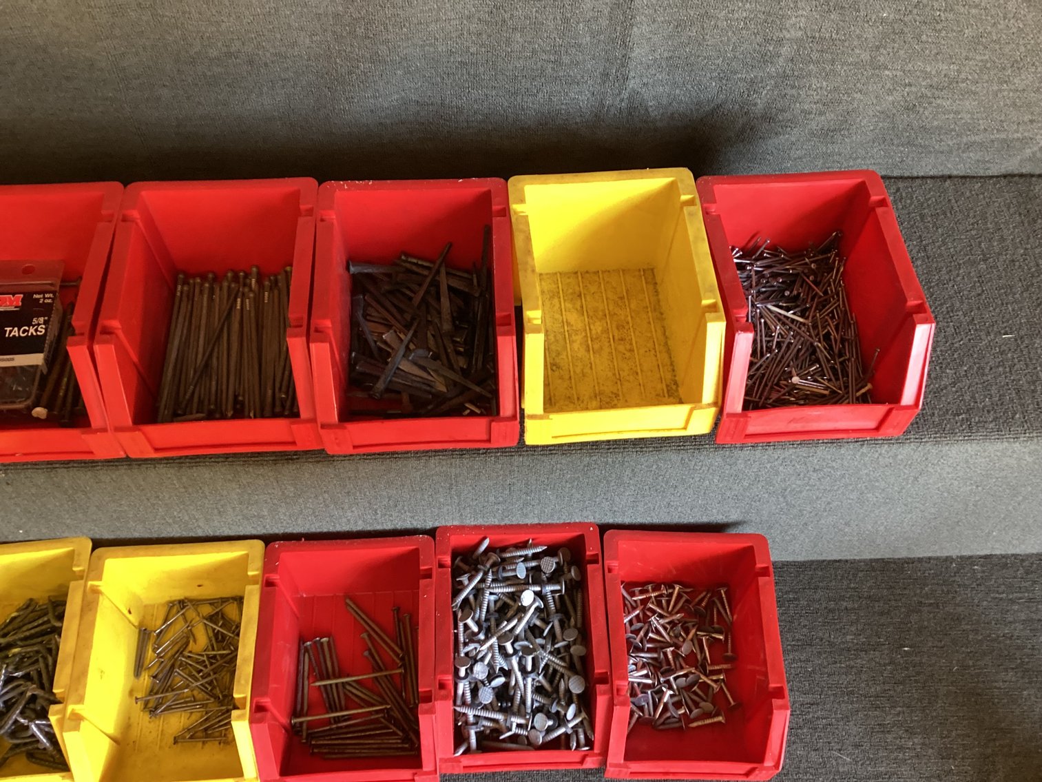 Image for Nails in Plastic Bins