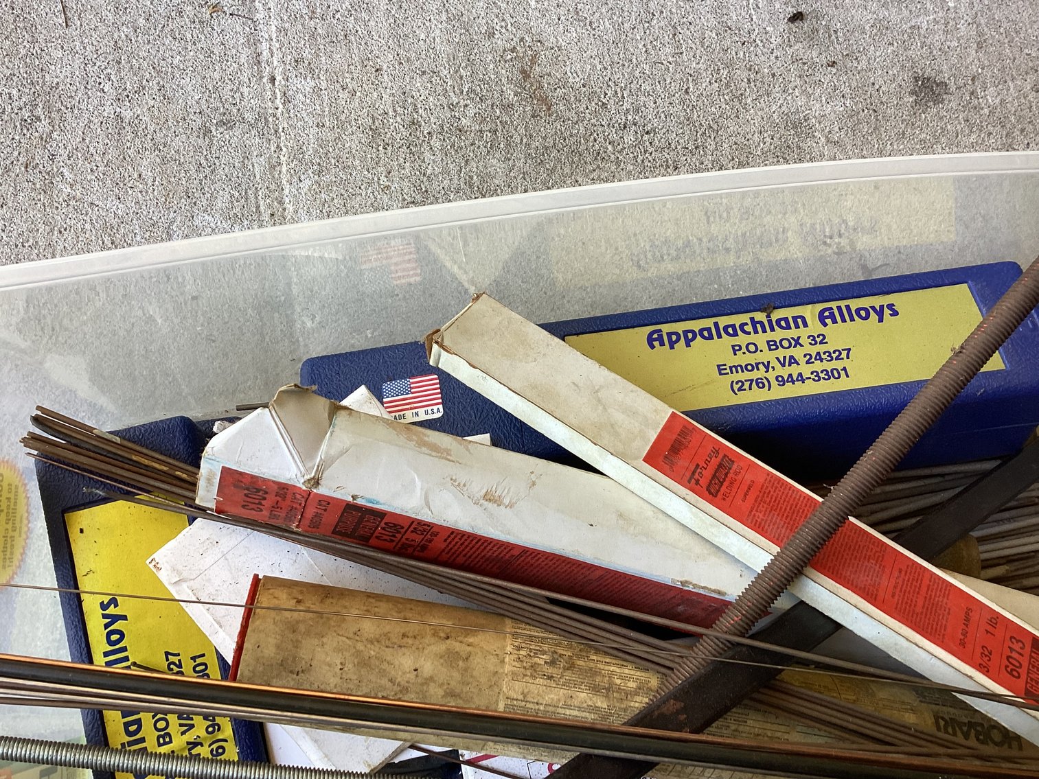 Image for Large Bin of Welding Sticks