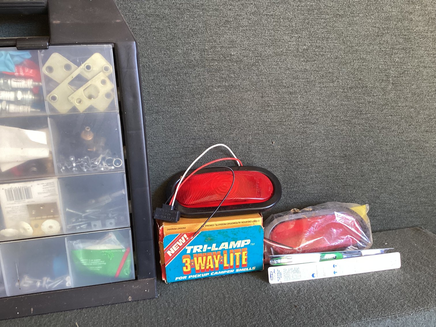 Image for Trailer Lights, Storage Box and Contents, Scrubbers