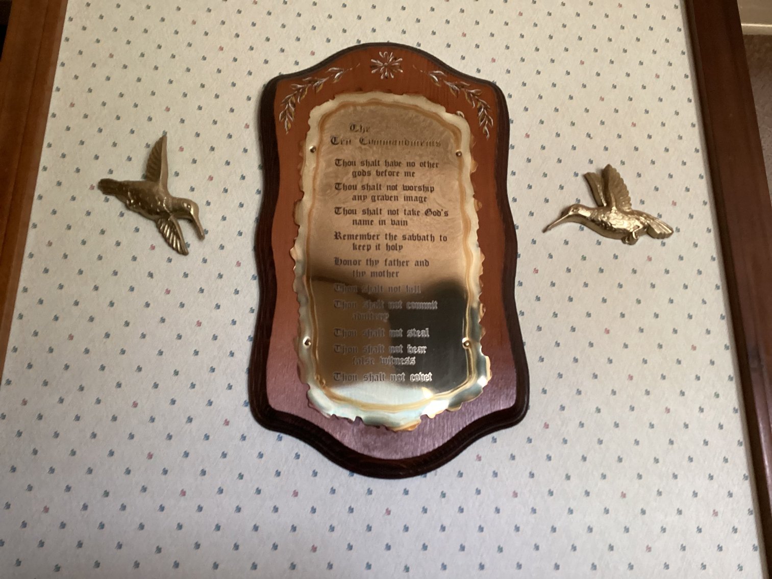 Image for Home Interior Ten Commandments Plaque