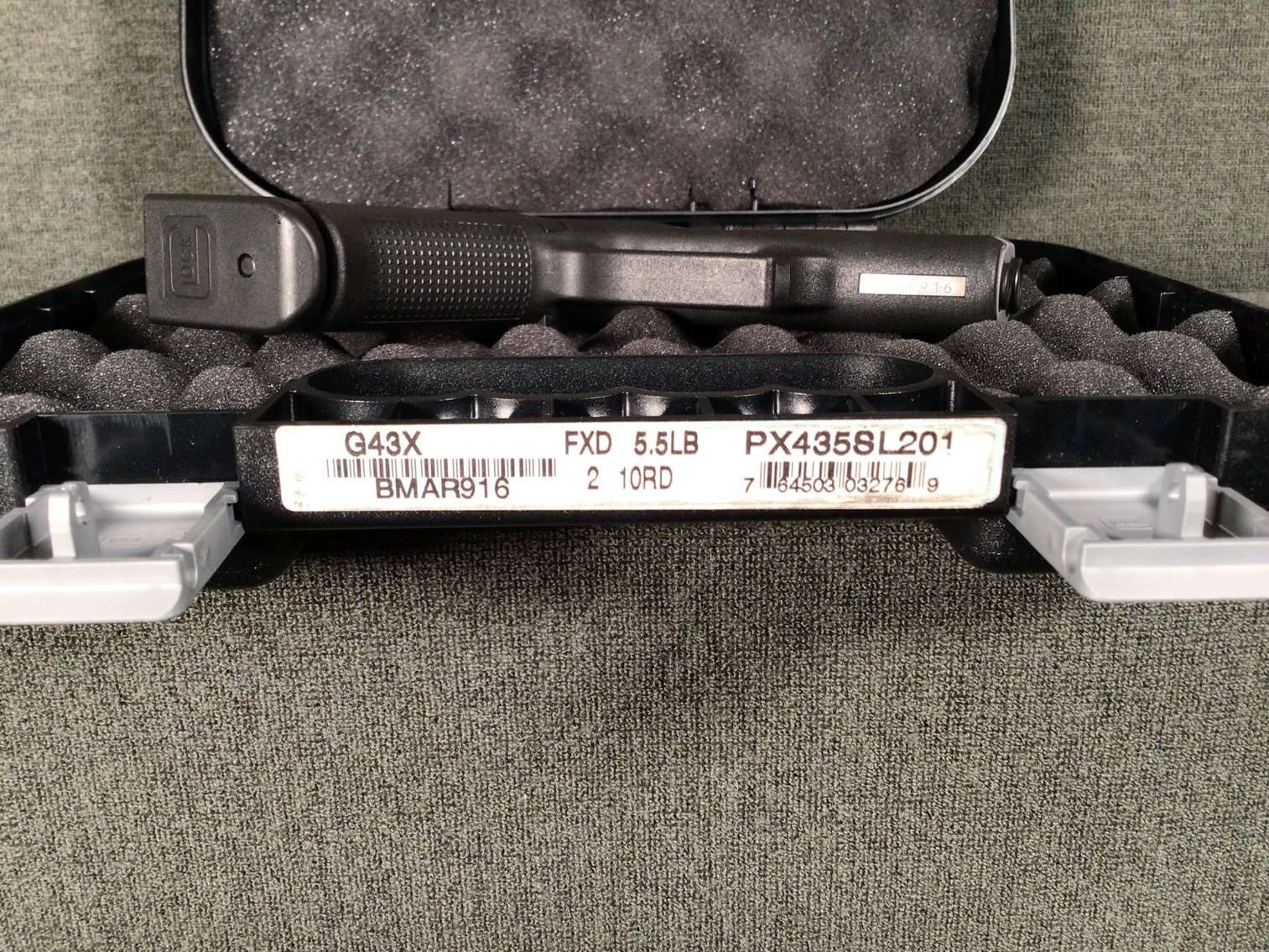 Image for Glock G43X 9 mm cal. semi-auto pistol w/ case