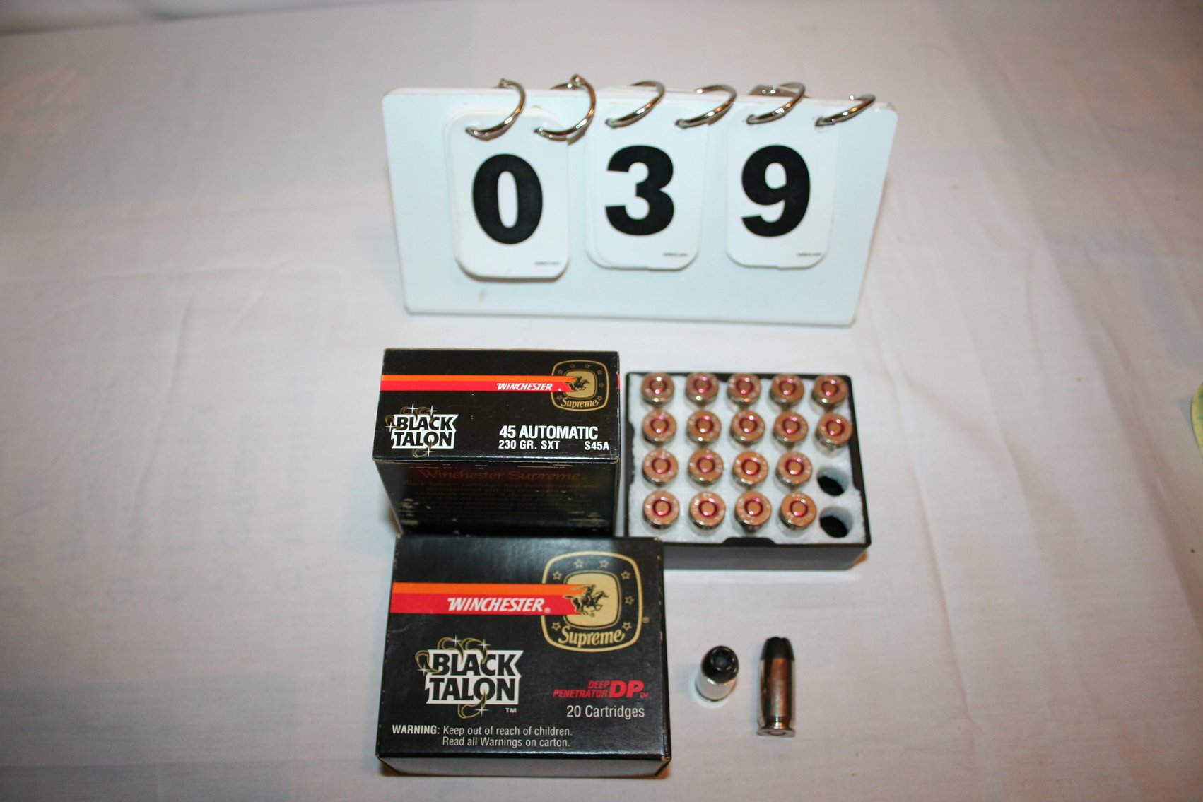 Image for Winchester - Black Talon - 45 Automatic - 230 Grain SXT (40 Rounds)