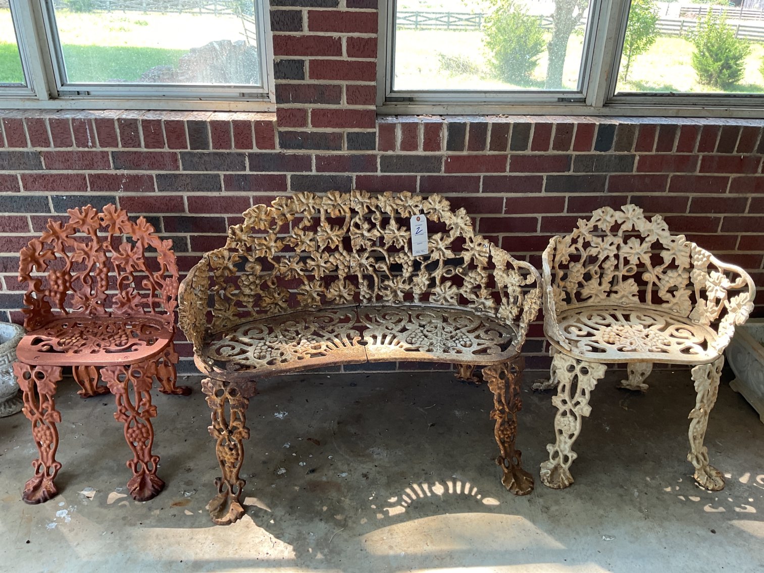 Image for 3 piece wrought iron porch set