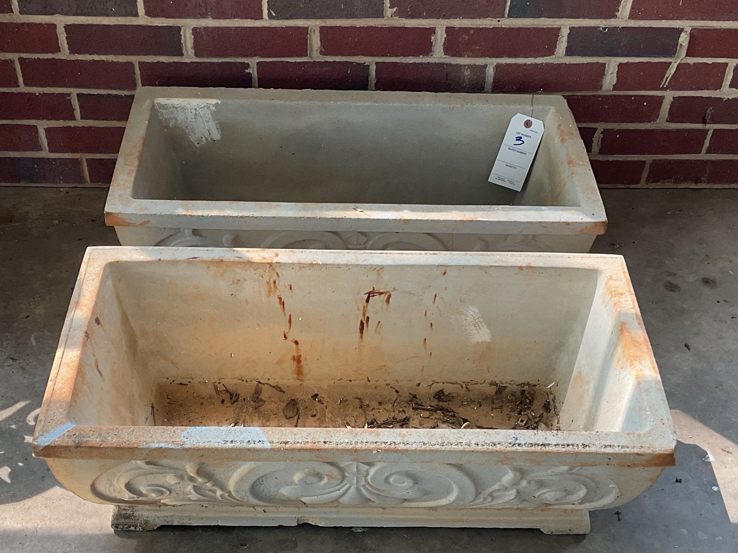 Image for Pair of concrete planters