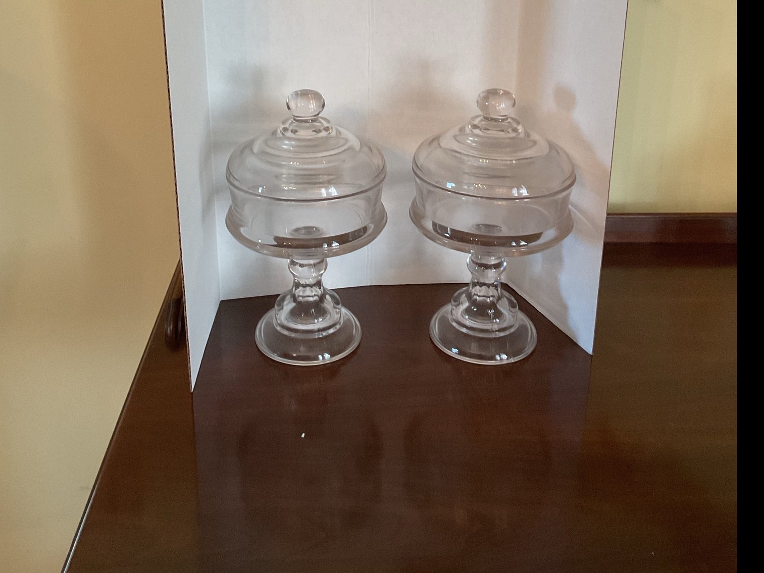 Image for Early pressed glass compotes