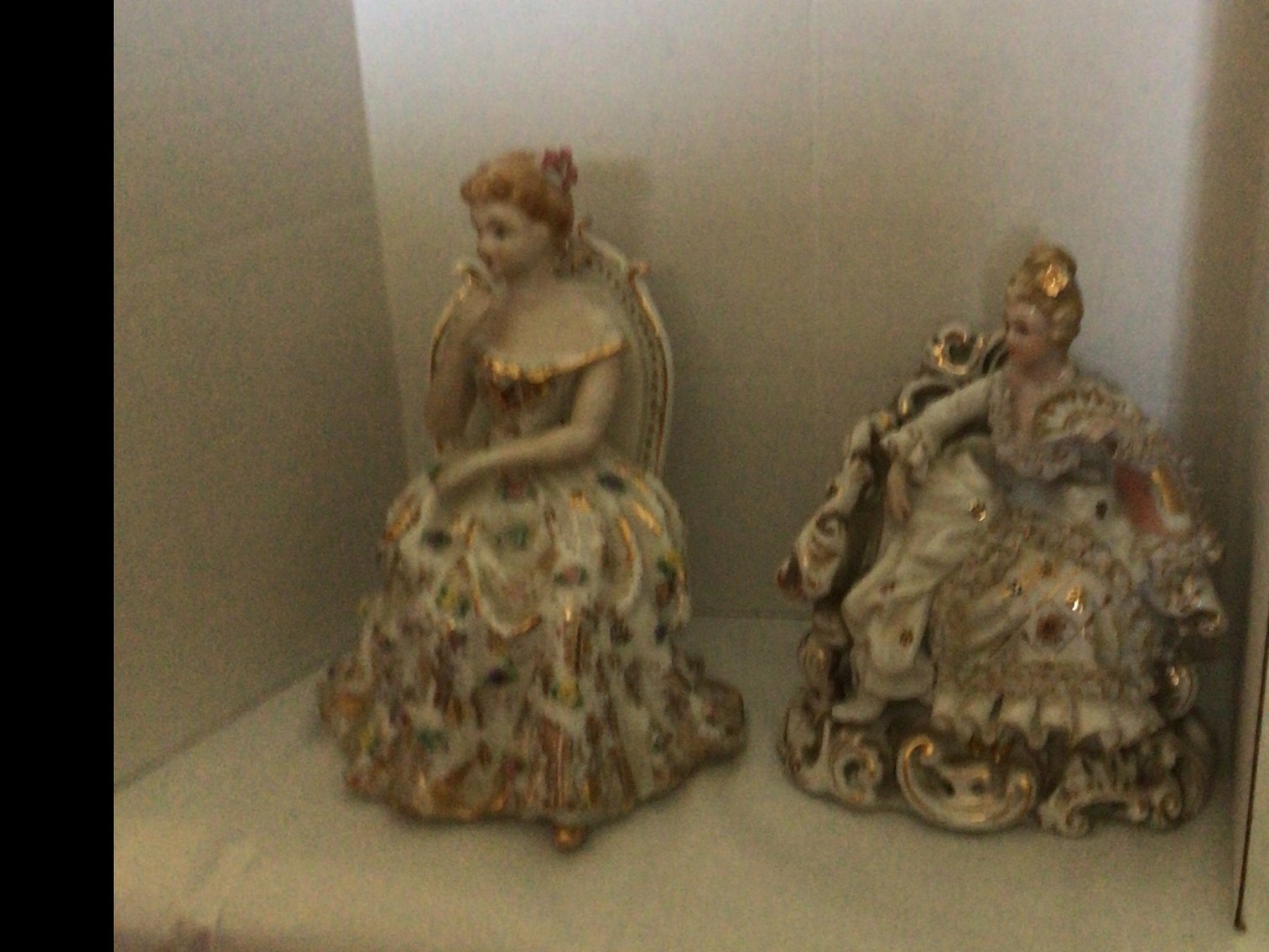 Image for Pair of mid century 7” figurines