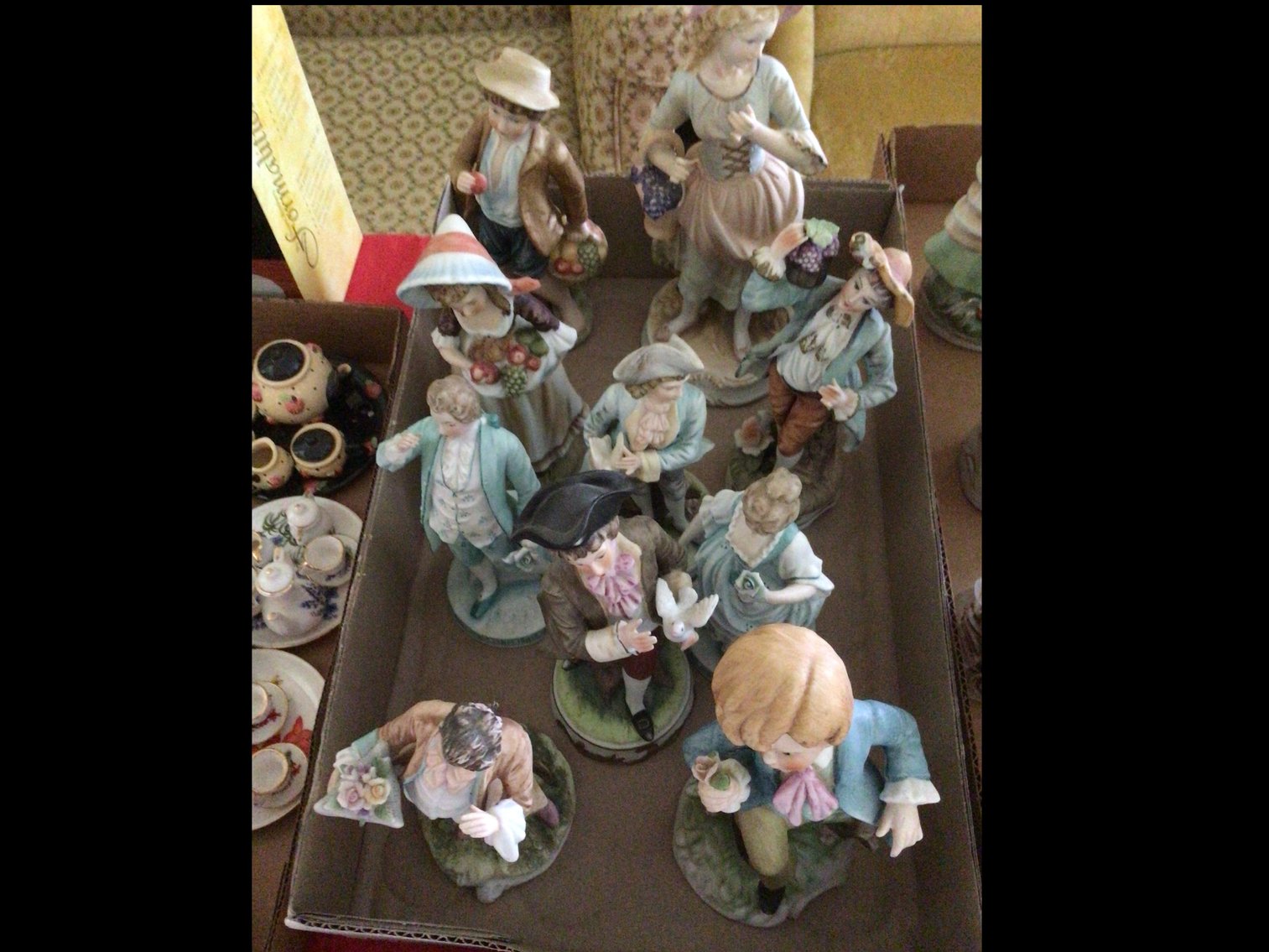 Image for Vintage Bisque Colonial figurines