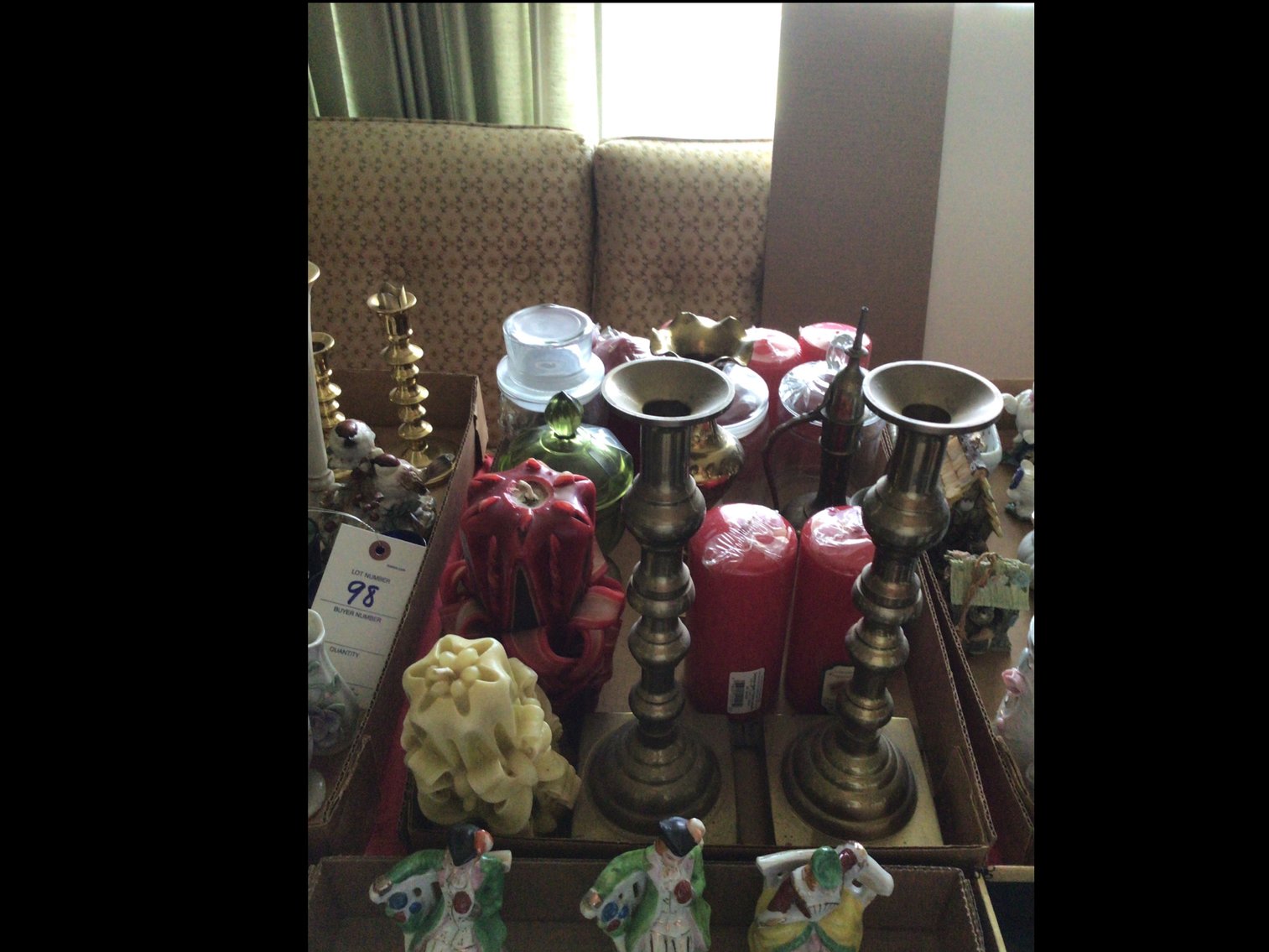 Image for Candles, candle holders and brass items