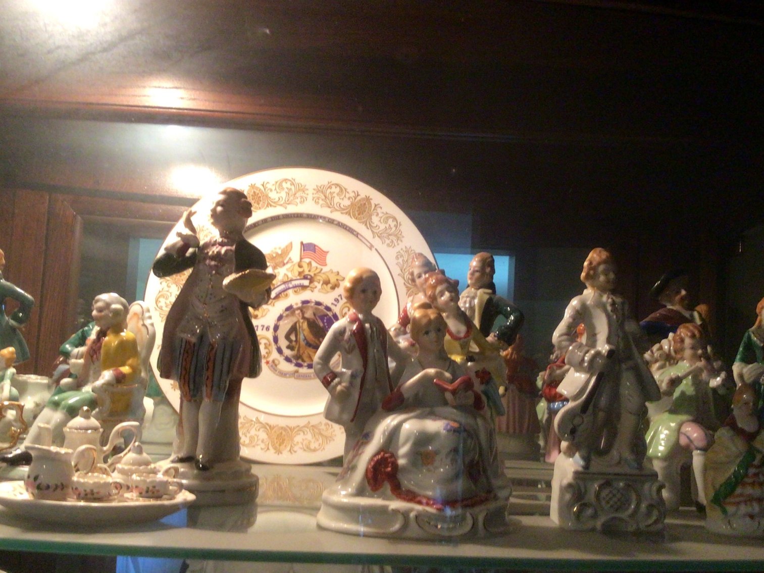 Image for Assorted miniature tea sets, plate and figurines