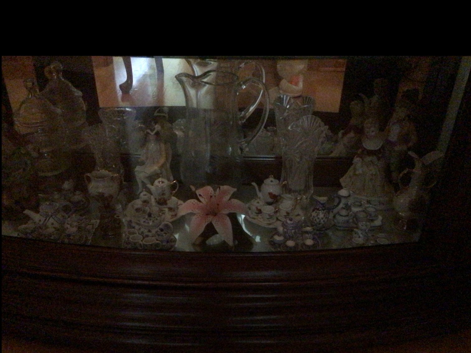 Image for Miniature tea sets, glassware and porcelain figurines