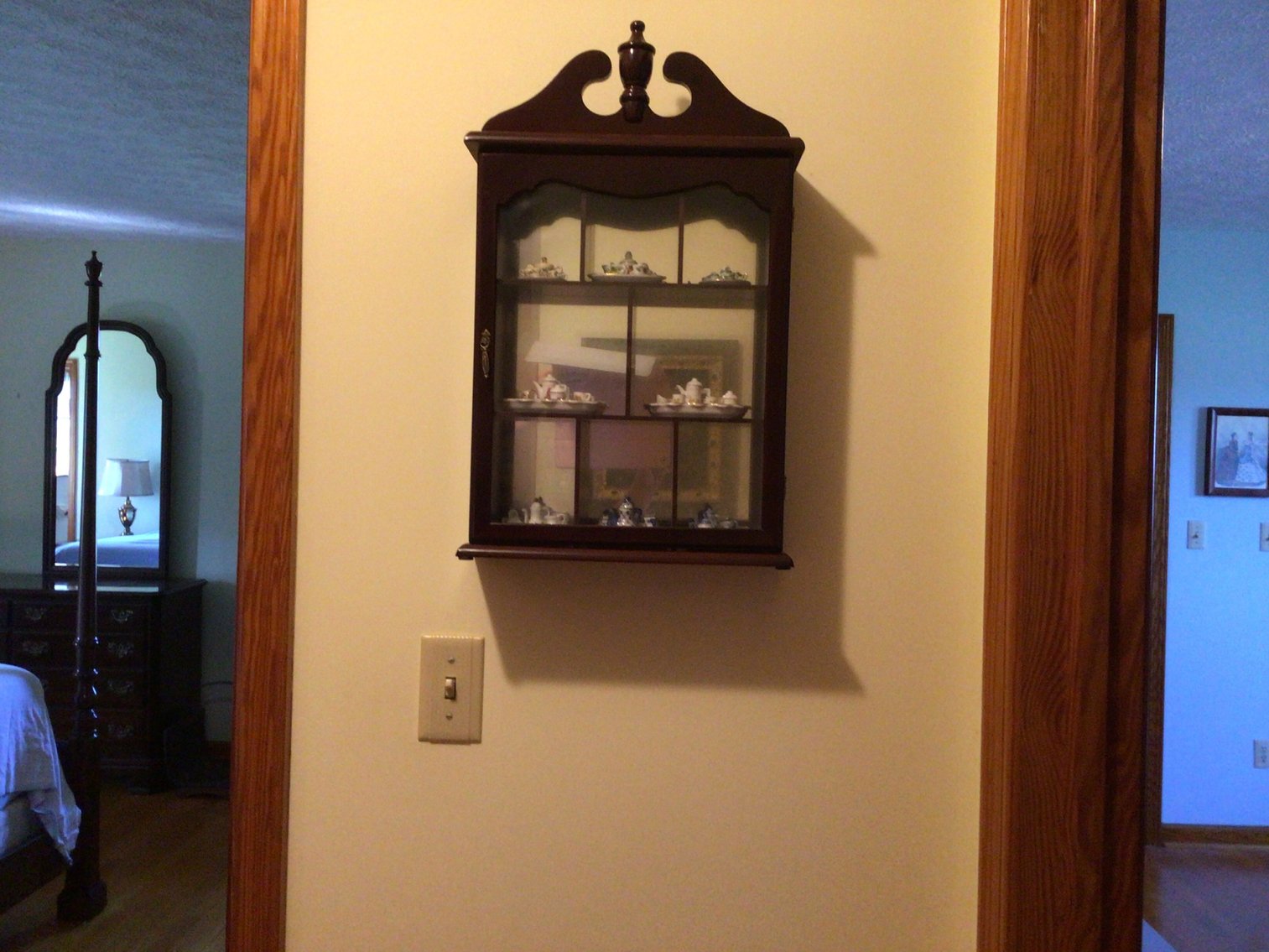 Image for Beautiful display cabinet and miniature tea sets