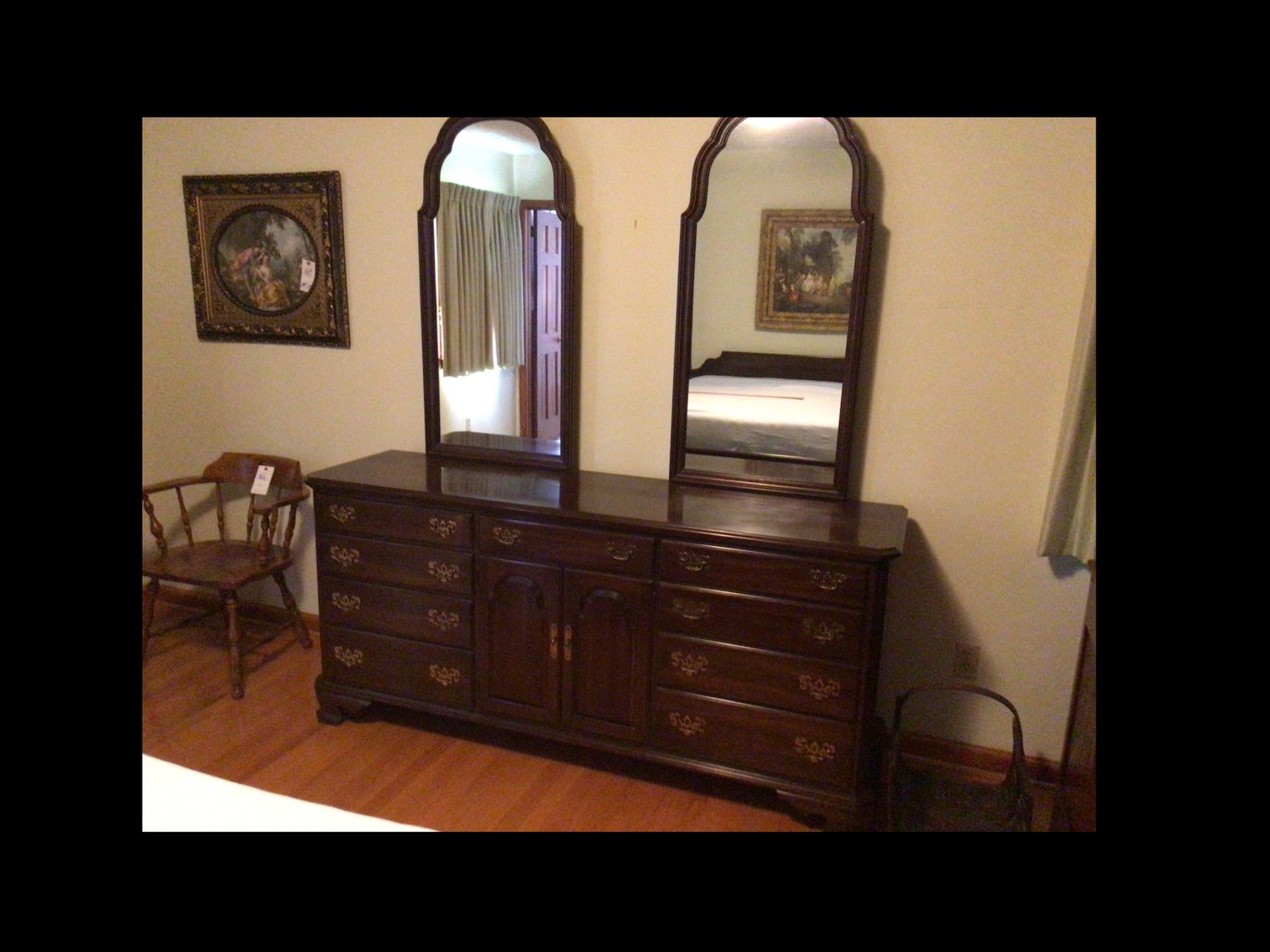 Image for Beautiful immaculate 74” W x20” D11 drawer dresser with double mirrors