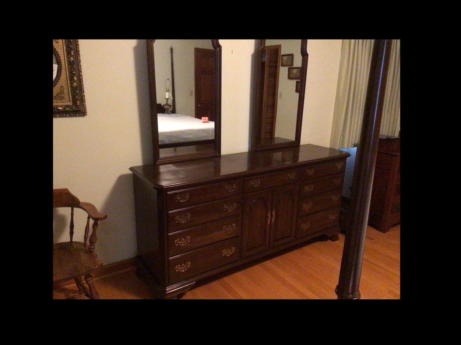 Image for Beautiful immaculate 74” W x20” D11 drawer dresser with double mirrors