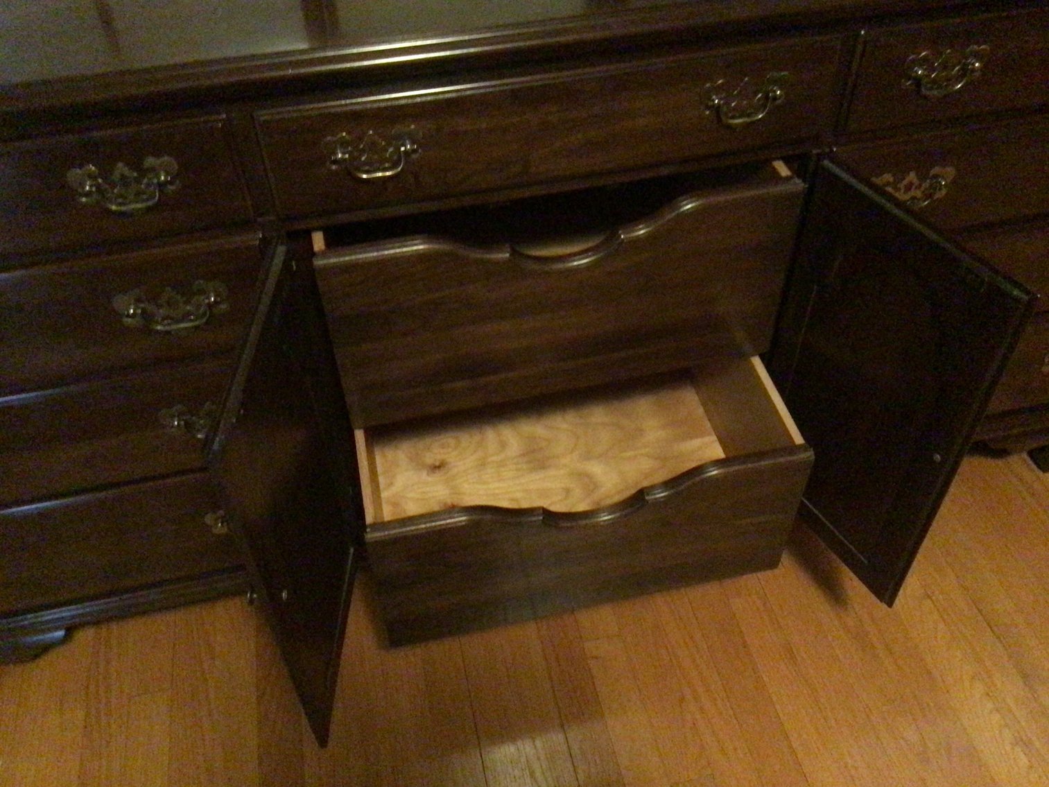 Image for Beautiful immaculate 74” W x20” D11 drawer dresser with double mirrors