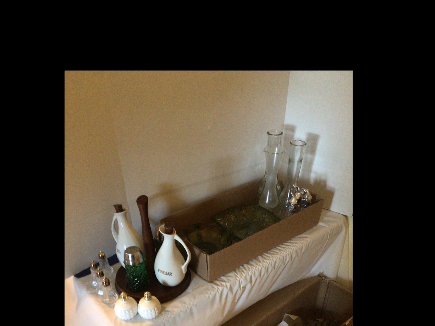 Image for Salt & Pepper shaker assortment & green dishes